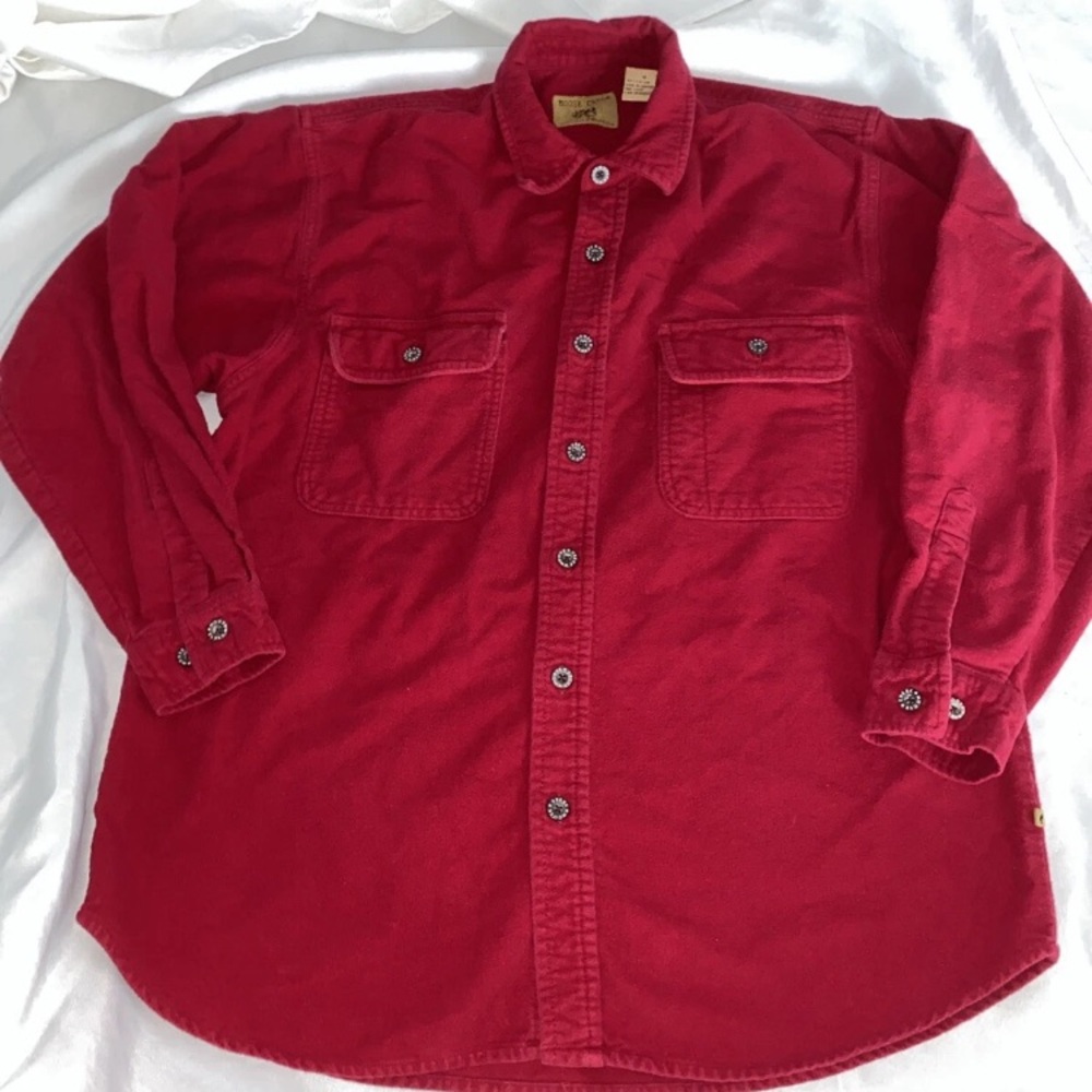 moose creek flannel shirt Size Medium Red